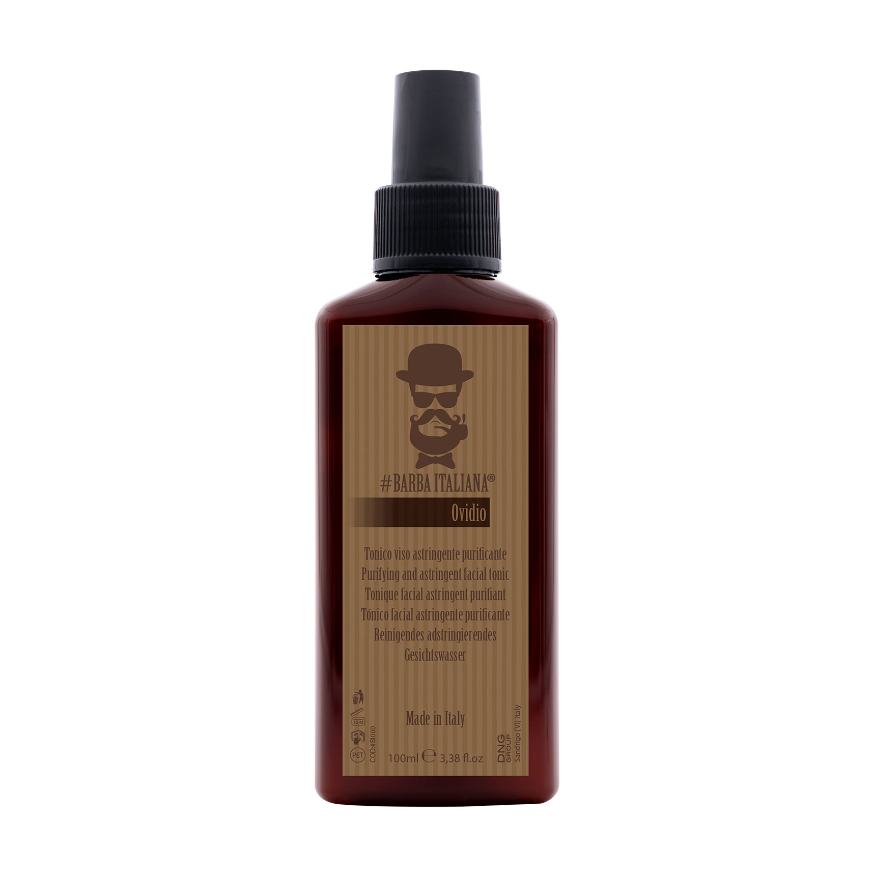 Чоловічий тонік для обличчя Barba Italiana Ovidio Purifying And Astringent Facial Tonic, 100 мл